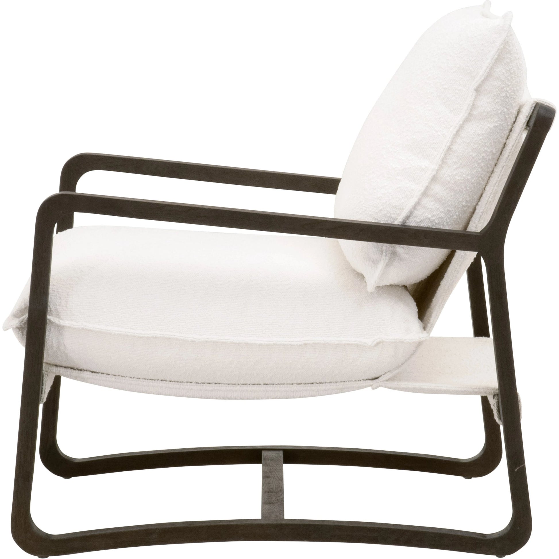 Hamlin Club Chair by Essentials For Living. Made from solid oak wood, 96% polyester/4% acrylic fabric, foam, down blend, down feather in a modern style.