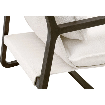 Hamlin Club Chair by Essentials For Living. Made from solid oak wood, 96% polyester/4% acrylic fabric, foam, down blend, down feather in a modern style.