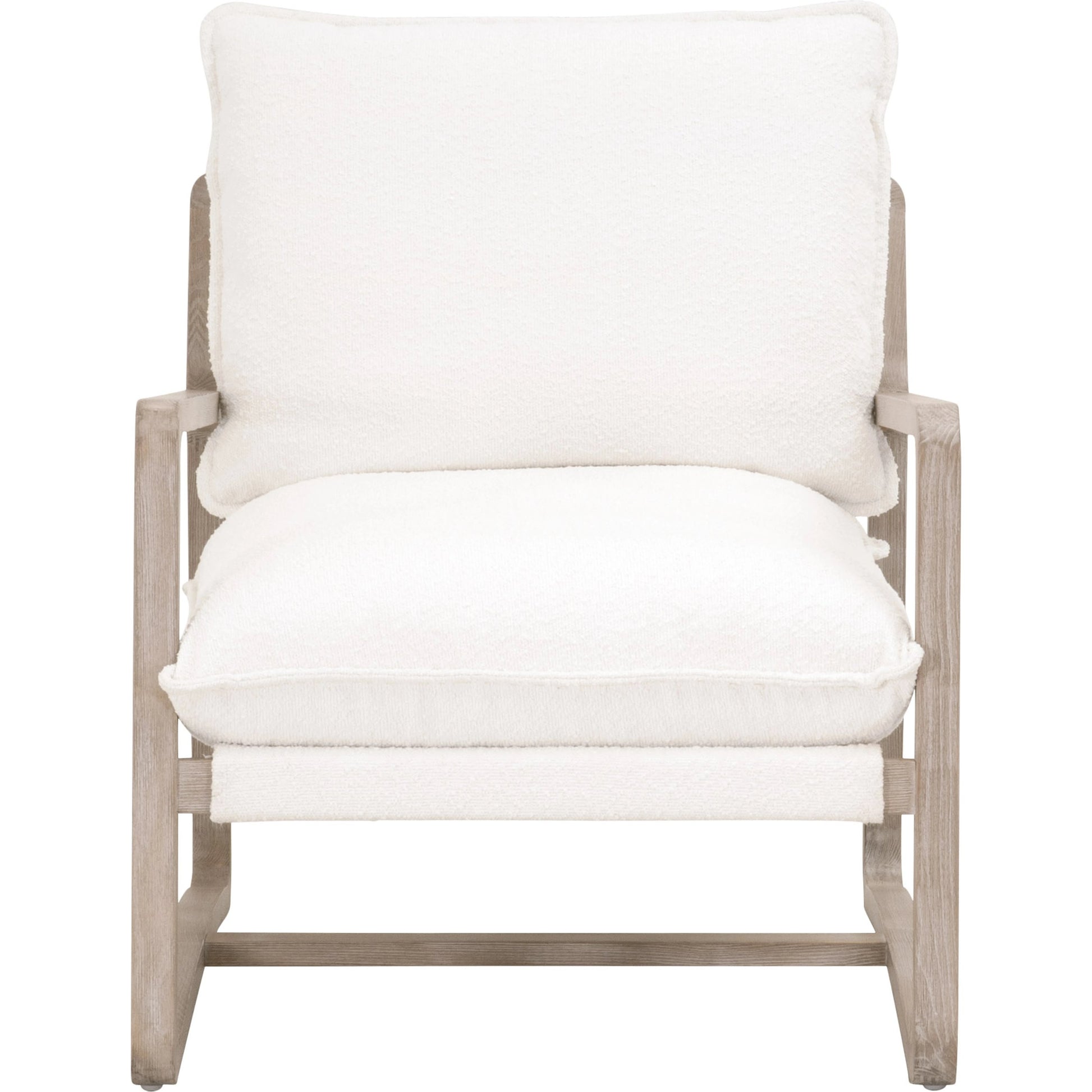 Hamlin Club Chair by Essentials For Living. Made from solid oak wood, 96% polyester/4% acrylic fabric, foam, down blend, down feather in a modern style.