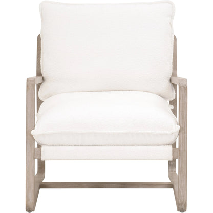 Hamlin Club Chair by Essentials For Living. Made from solid oak wood, 96% polyester/4% acrylic fabric, foam, down blend, down feather in a modern style.