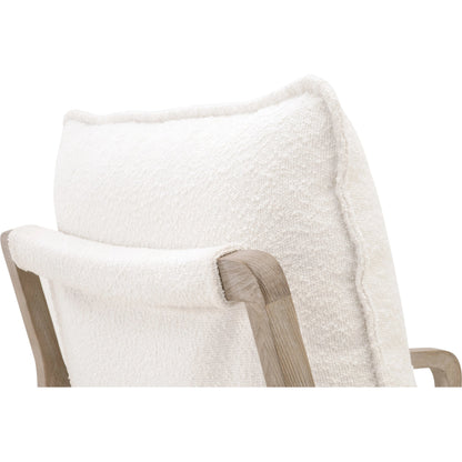 Hamlin Club Chair by Essentials For Living. Made from solid oak wood, 96% polyester/4% acrylic fabric, foam, down blend, down feather in a modern style.