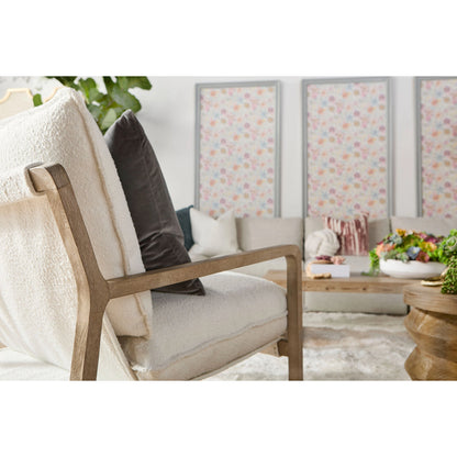 Hamlin Club Chair by Essentials For Living. Made from solid oak wood, 96% polyester/4% acrylic fabric, foam, down blend, down feather in a modern style.
