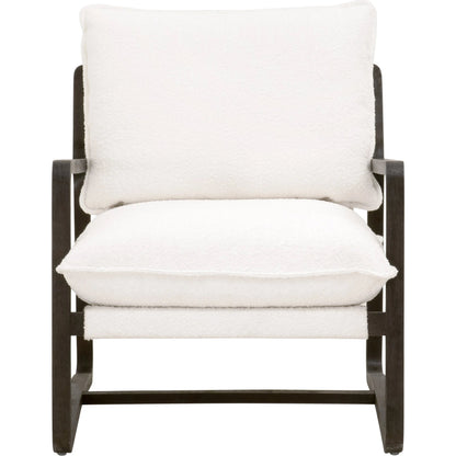 Hamlin Club Chair by Essentials For Living. Made from solid oak wood, 96% polyester/4% acrylic fabric, foam, down blend, down feather in a modern style.