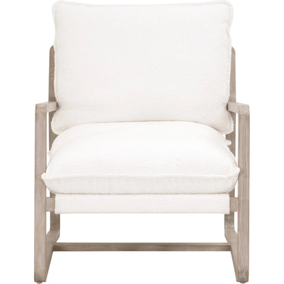 Hamlin Club Chair by Essentials For Living. Made from solid oak wood, 96% polyester/4% acrylic fabric, foam, down blend, down feather in a modern style.