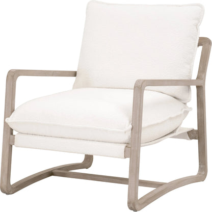 Hamlin Club Chair by Essentials For Living. Made from solid oak wood, 96% polyester/4% acrylic fabric, foam, down blend, down feather in a modern style.