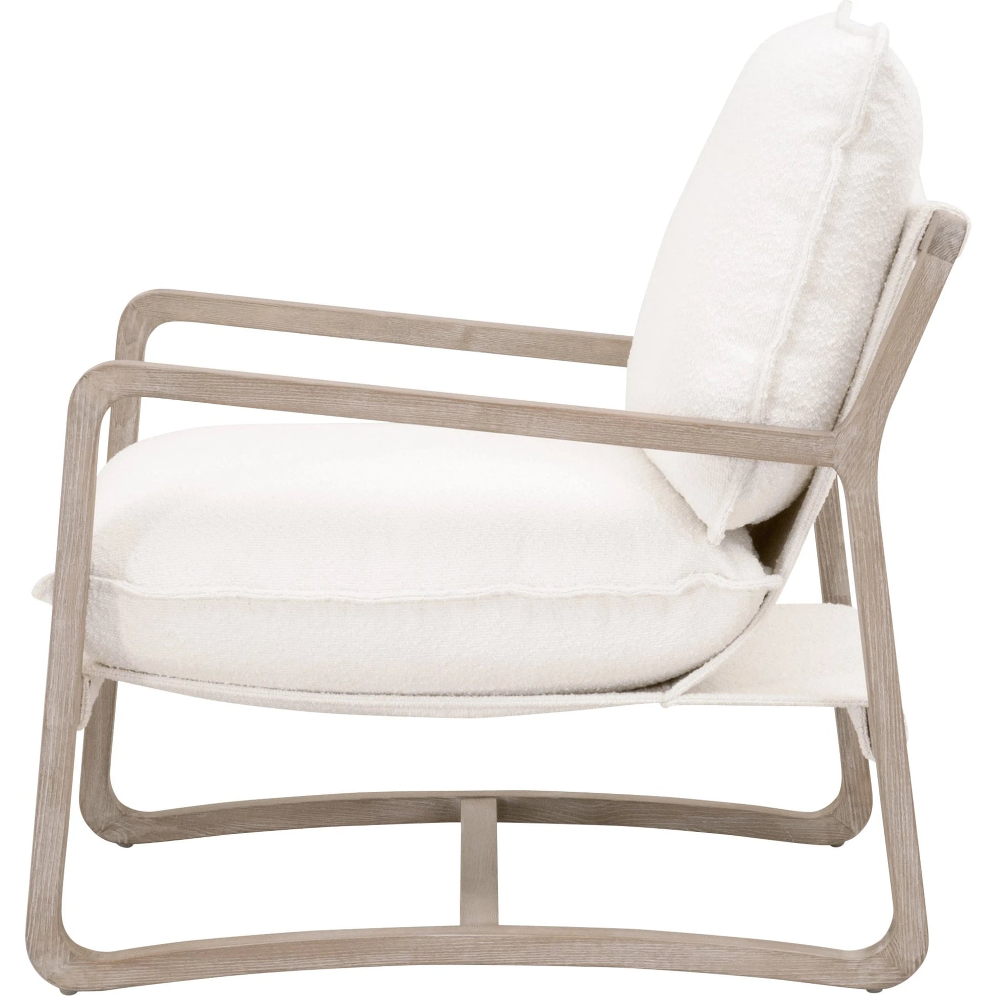 Hamlin Club Chair by Essentials For Living. Made from solid oak wood, 96% polyester/4% acrylic fabric, foam, down blend, down feather in a modern style.