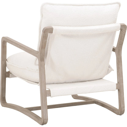 Hamlin Club Chair by Essentials For Living. Made from solid oak wood, 96% polyester/4% acrylic fabric, foam, down blend, down feather in a modern style.