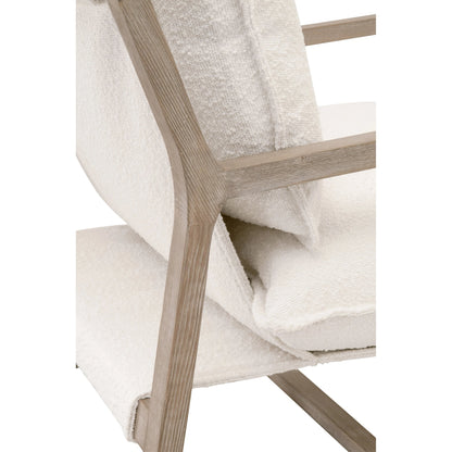 Hamlin Club Chair by Essentials For Living. Made from solid oak wood, 96% polyester/4% acrylic fabric, foam, down blend, down feather in a modern style.