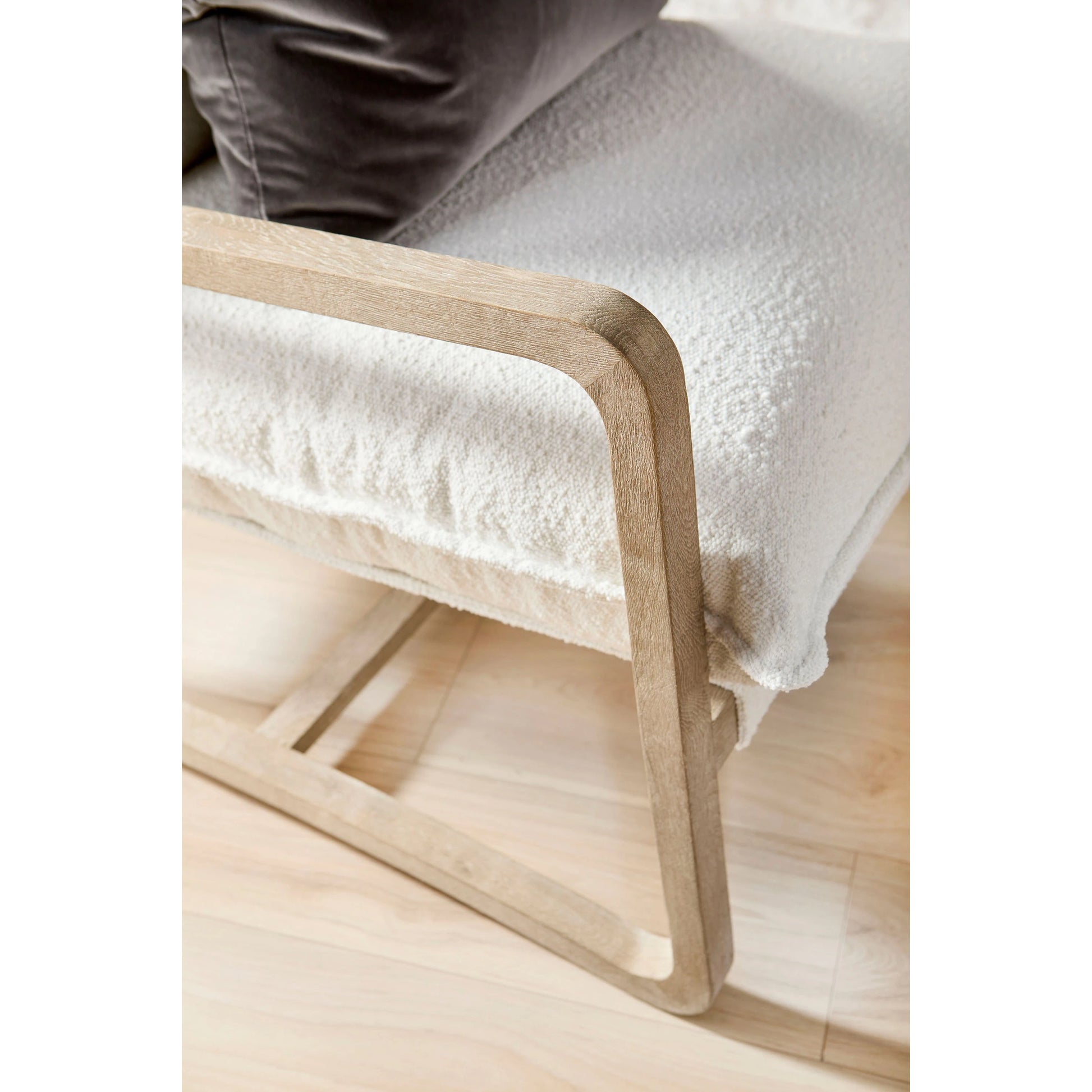 Hamlin Club Chair by Essentials For Living. Made from solid oak wood, 96% polyester/4% acrylic fabric, foam, down blend, down feather in a modern style.