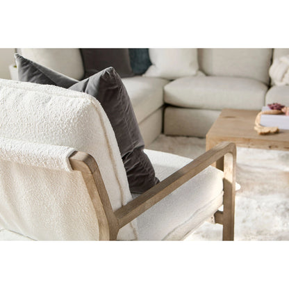 Hamlin Club Chair by Essentials For Living. Made from solid oak wood, 96% polyester/4% acrylic fabric, foam, down blend, down feather in a modern style.