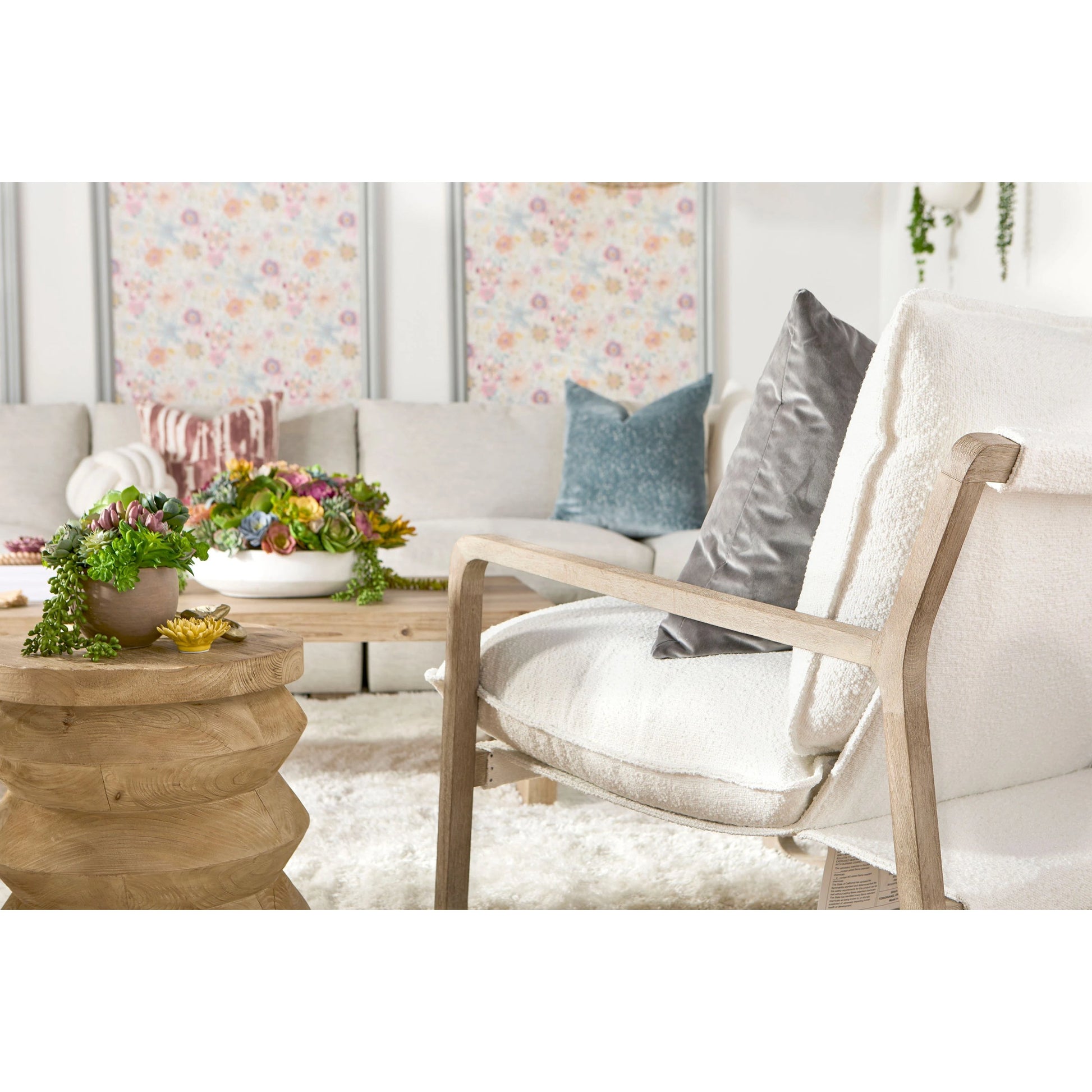 Hamlin Club Chair by Essentials For Living. Made from solid oak wood, 96% polyester/4% acrylic fabric, foam, down blend, down feather in a modern style.