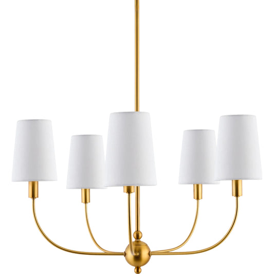 Haylen Chandelier by Livabliss. Made from iron, linen, polyester in a modern style.