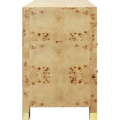 Hancock Two Drawer Side Table by Worlds Away in brown. Made from unique in a modern style.