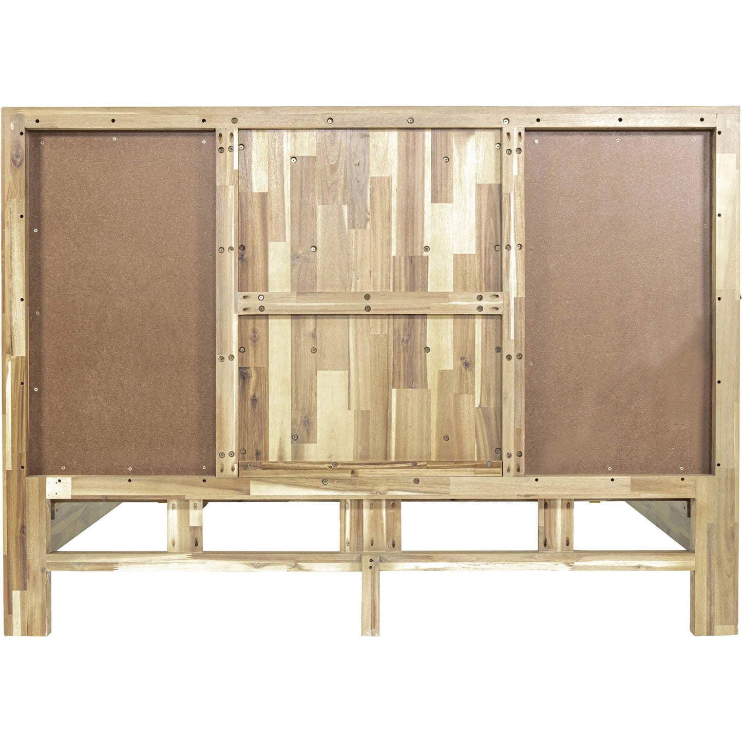 004 SI-2325062 | Additional Silo | Haru Bed by LH Imports in beige, white boucle and sand wash. Made from acacia, 95% polyester, 5% acrylic in a transitional style.