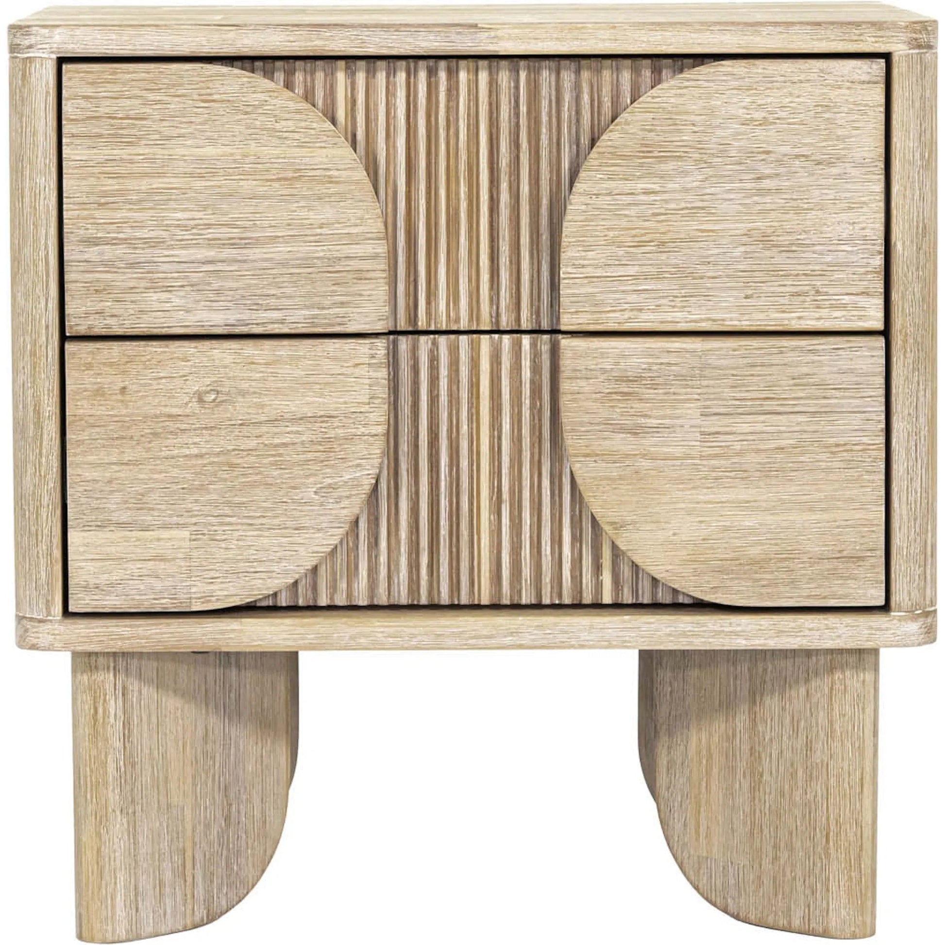 Haru Nightstand by LH Imports in beige and sand wash. Made from acacia, acacia veneer, mdf in a unique style.