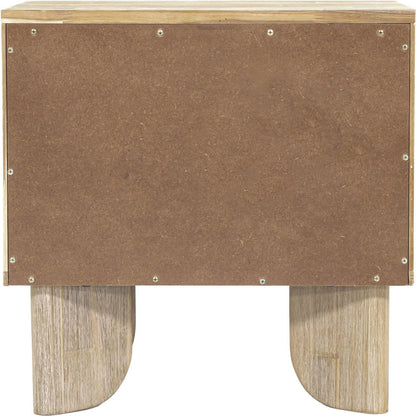 Haru Nightstand by LH Imports in beige and sand wash. Made from acacia, acacia veneer, mdf in a unique style.