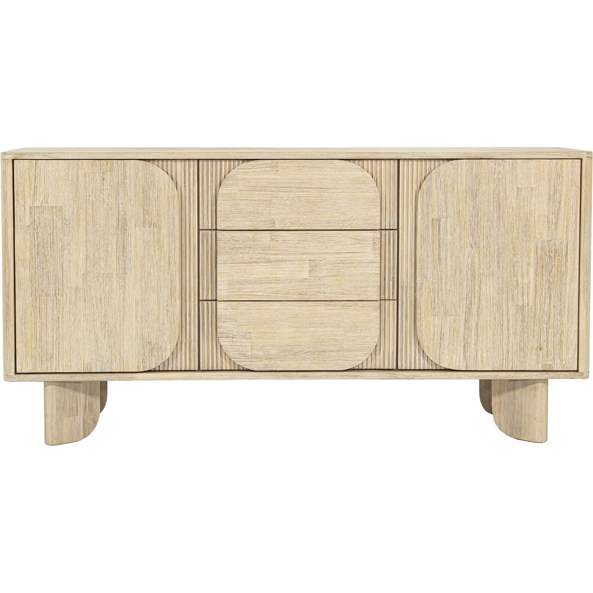 Haru Sideboard by LH Imports in beige and sand wash. Made from acacia, acacia veneer, mdf in a unique style.