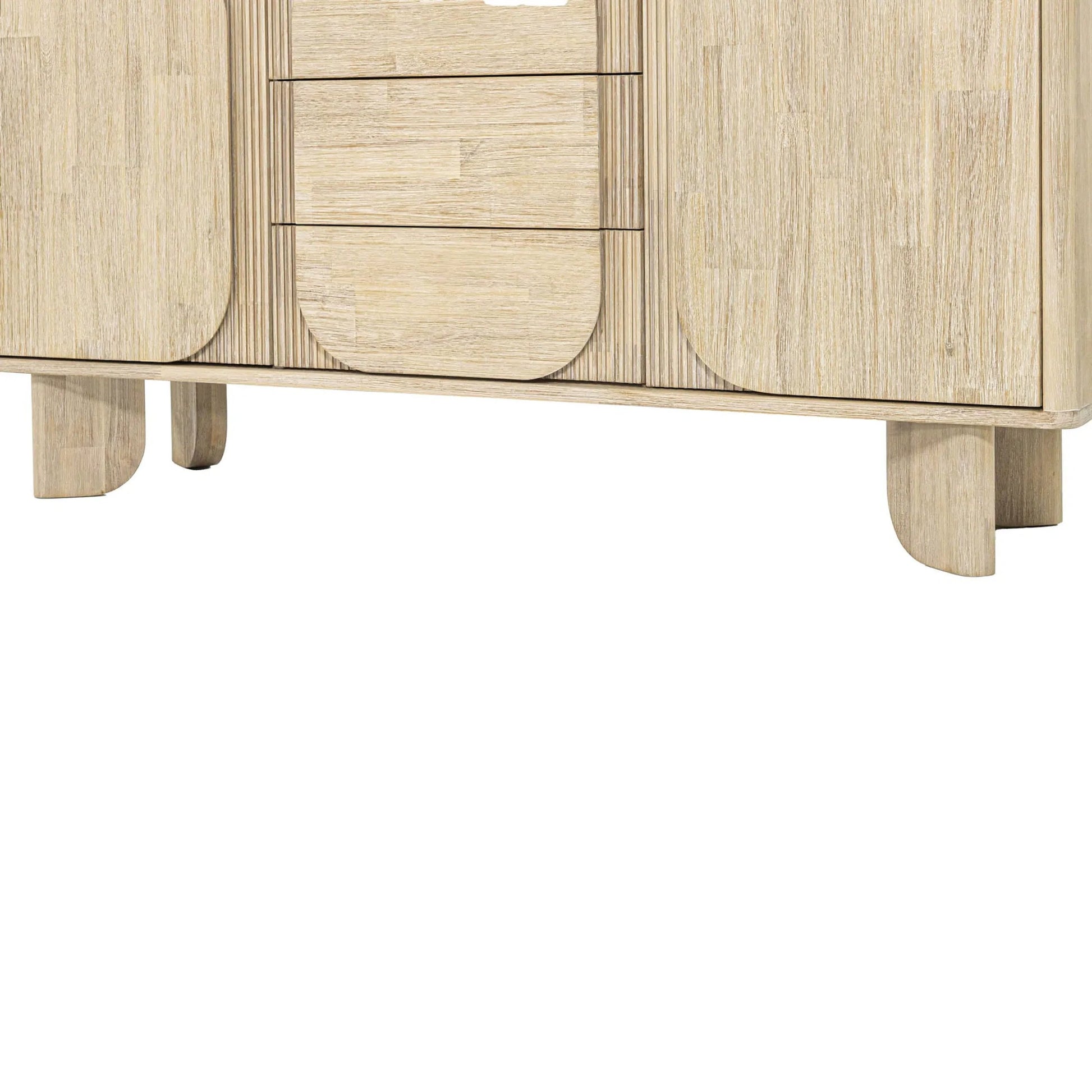 Haru Sideboard by LH Imports in beige and sand wash. Made from acacia, acacia veneer, mdf in a unique style.