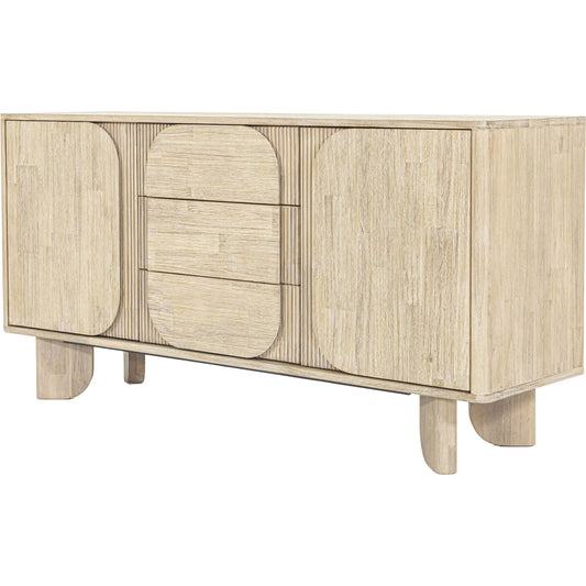 Haru Sideboard by LH Imports in beige and sand wash. Made from acacia, acacia veneer, mdf in a unique style.
