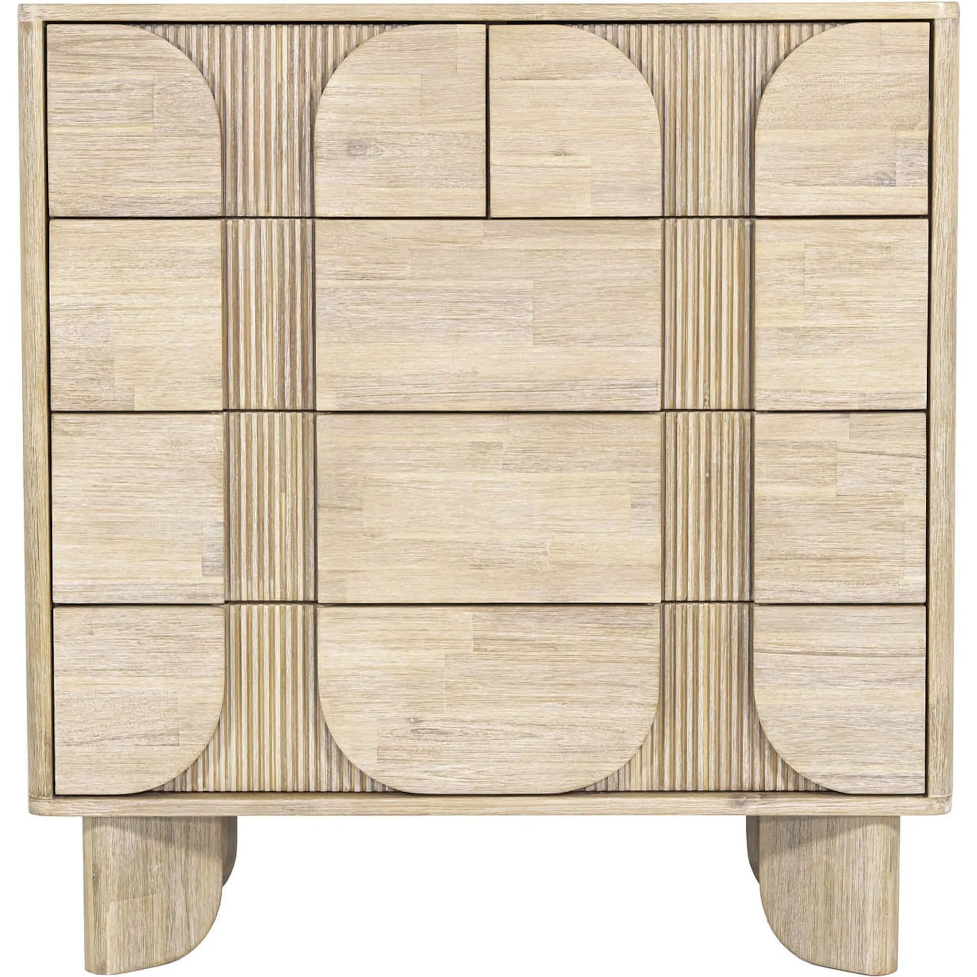 Haru 5-Drawer Chest by LH Imports in beige and sand wash. Made from acacia, acacia veneer, mdf in a unique style.