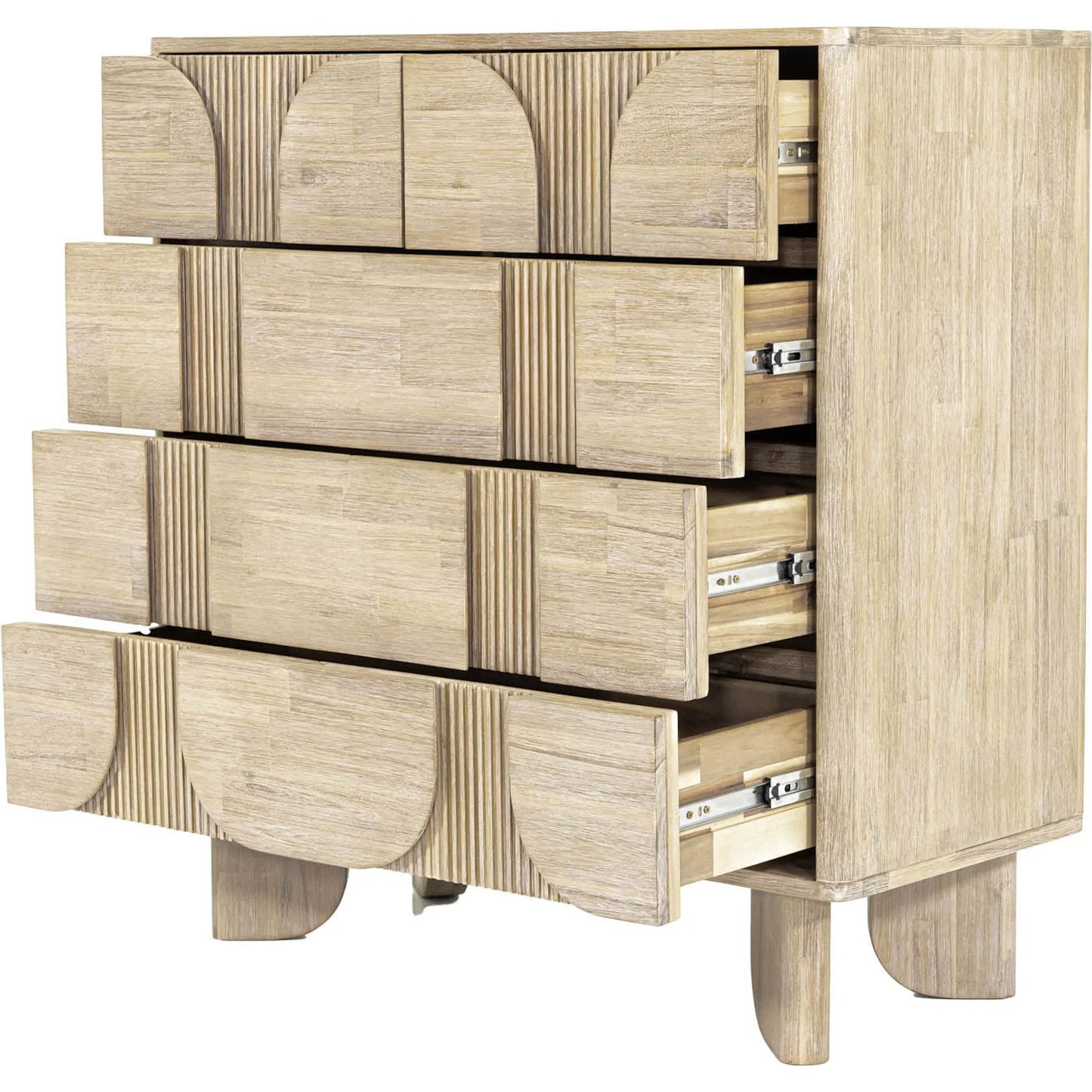 006 SI-2325066 | Unknown | Haru 5-Drawer Chest by LH Imports in beige and sand wash. Made from acacia, acacia veneer, mdf in a unique style.
