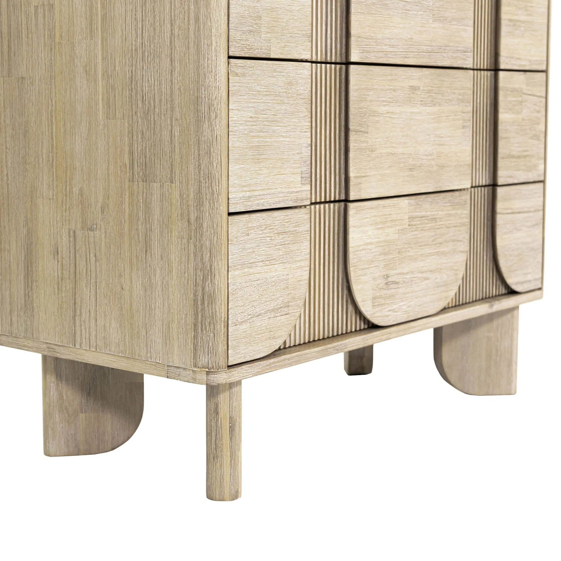 Haru 5-Drawer Chest by LH Imports in beige and sand wash. Made from acacia, acacia veneer, mdf in a unique style.