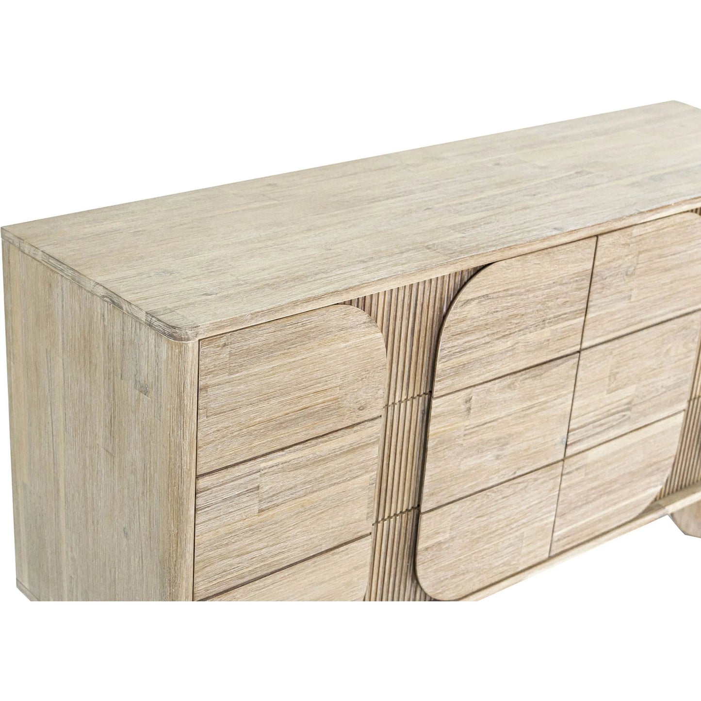 009 SI-2325067 | Unknown | Haru 6-Drawer Dresser by LH Imports in beige and sand wash. Made from acacia, acacia veneer, mdf in a unique style.