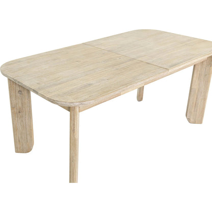 Haru Extension Dining Table (70"/102") by LH Imports in beige and sand wash. Made from acacia in a unique style.