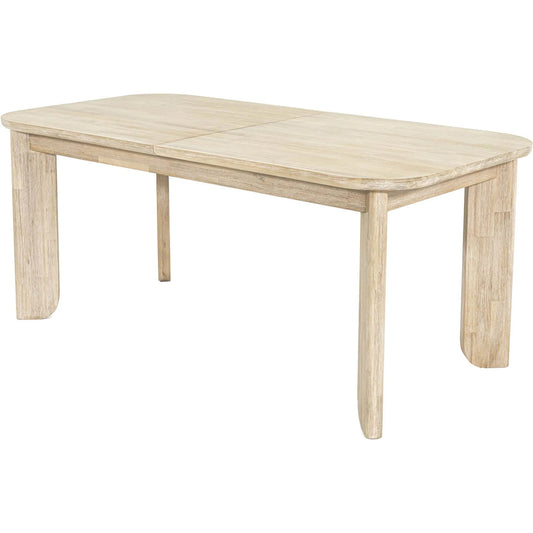 Haru Extension Dining Table (70"/102") by LH Imports in beige and sand wash. Made from acacia in a unique style.