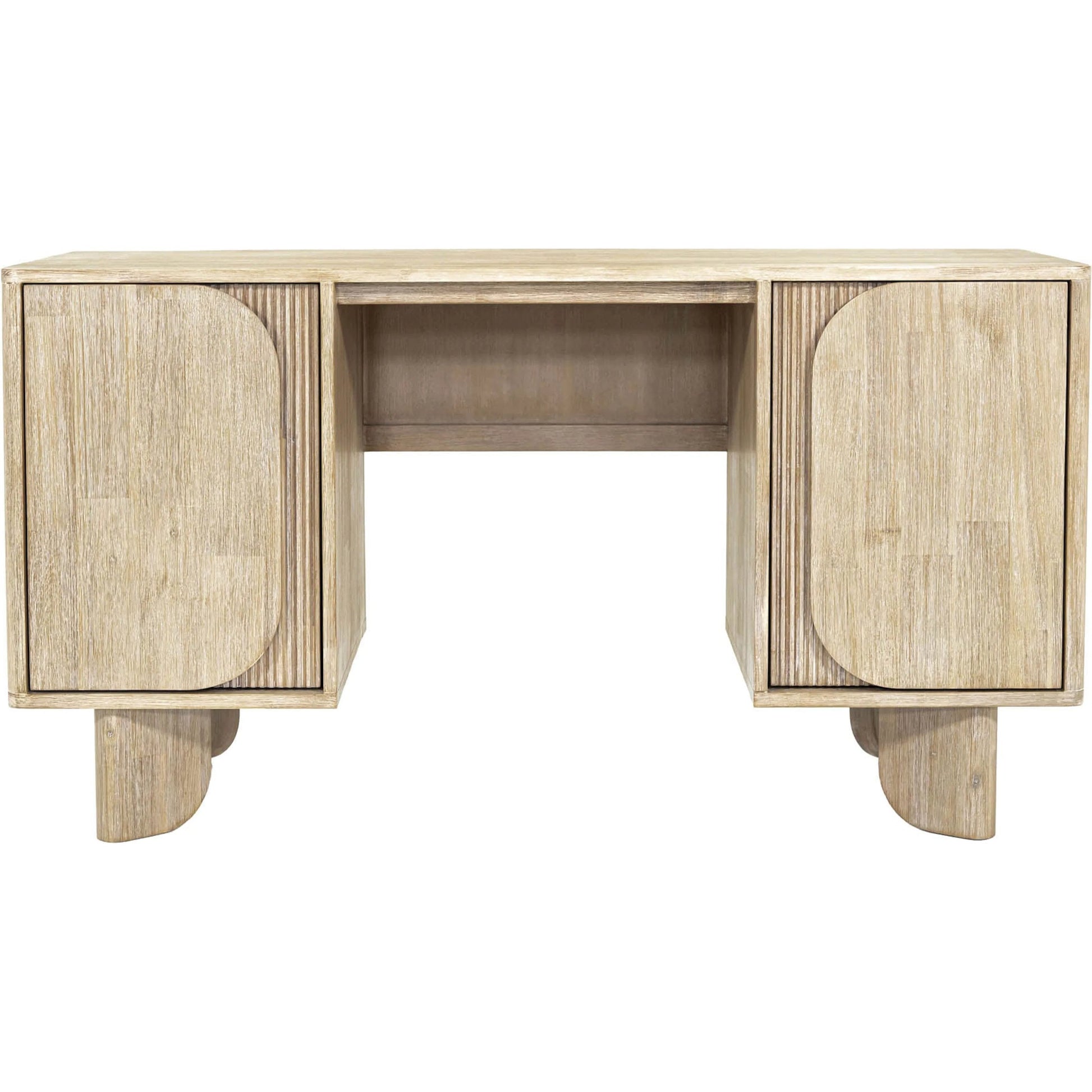 Haru Desk by LH Imports in beige and sand wash. Made from acacia, acacia veneer, mdf in a unique style.