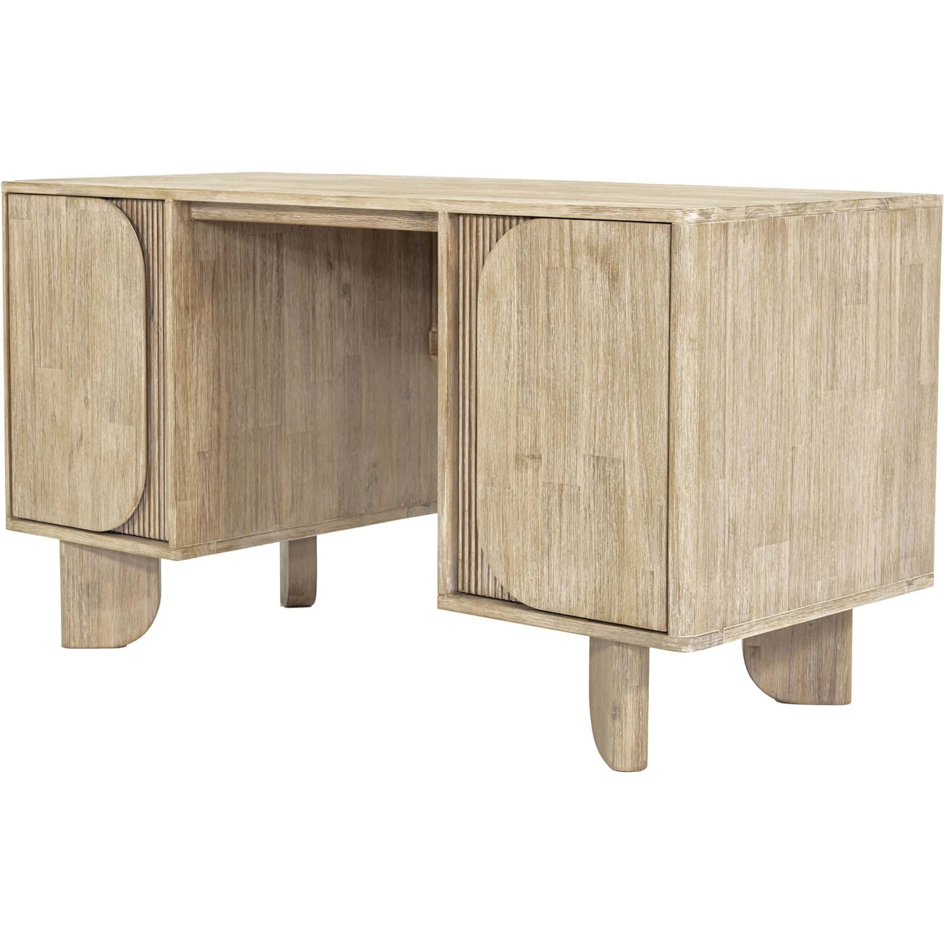 Haru Desk by LH Imports in beige and sand wash. Made from acacia, acacia veneer, mdf in a unique style.
