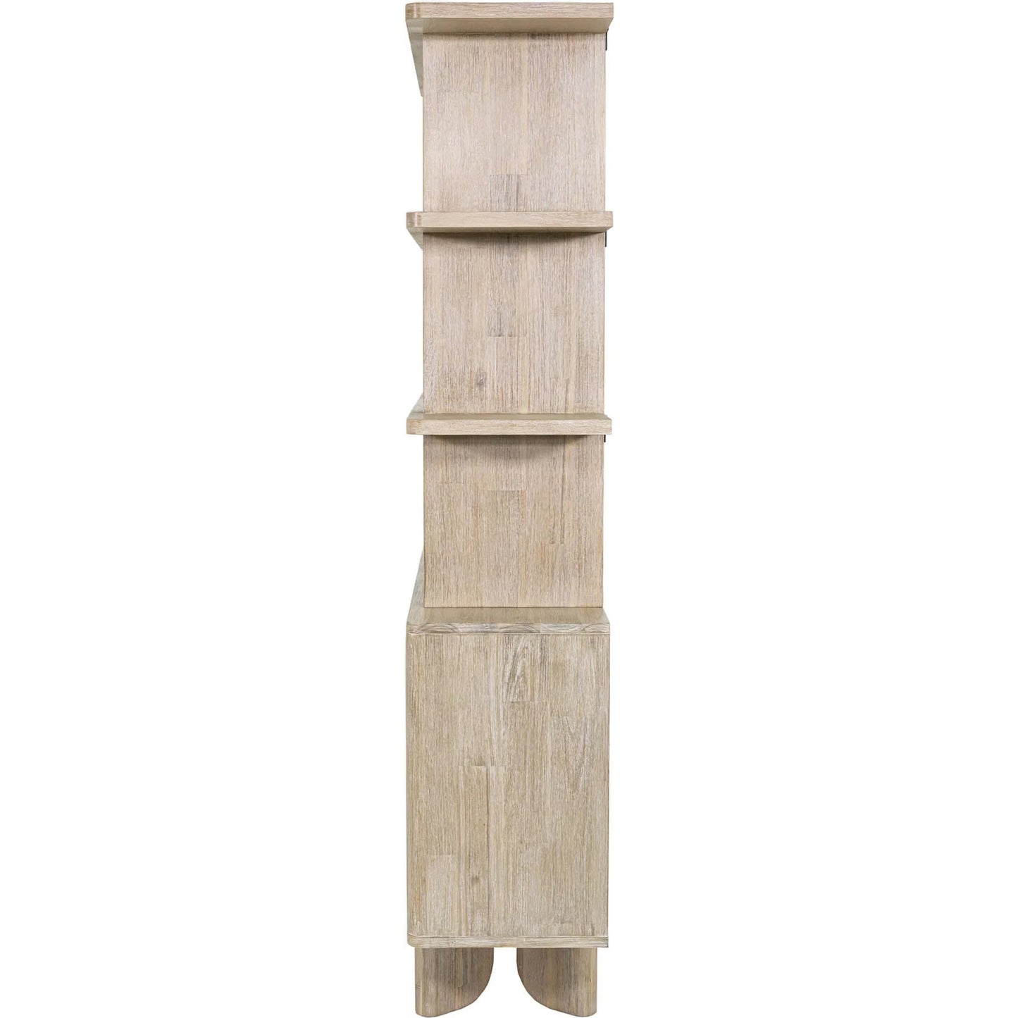 010 SI-2325070 | Unknown | Haru Bookcase by LH Imports in beige and sand wash. Made from acacia, acacia veneer, mdf in a unique style.