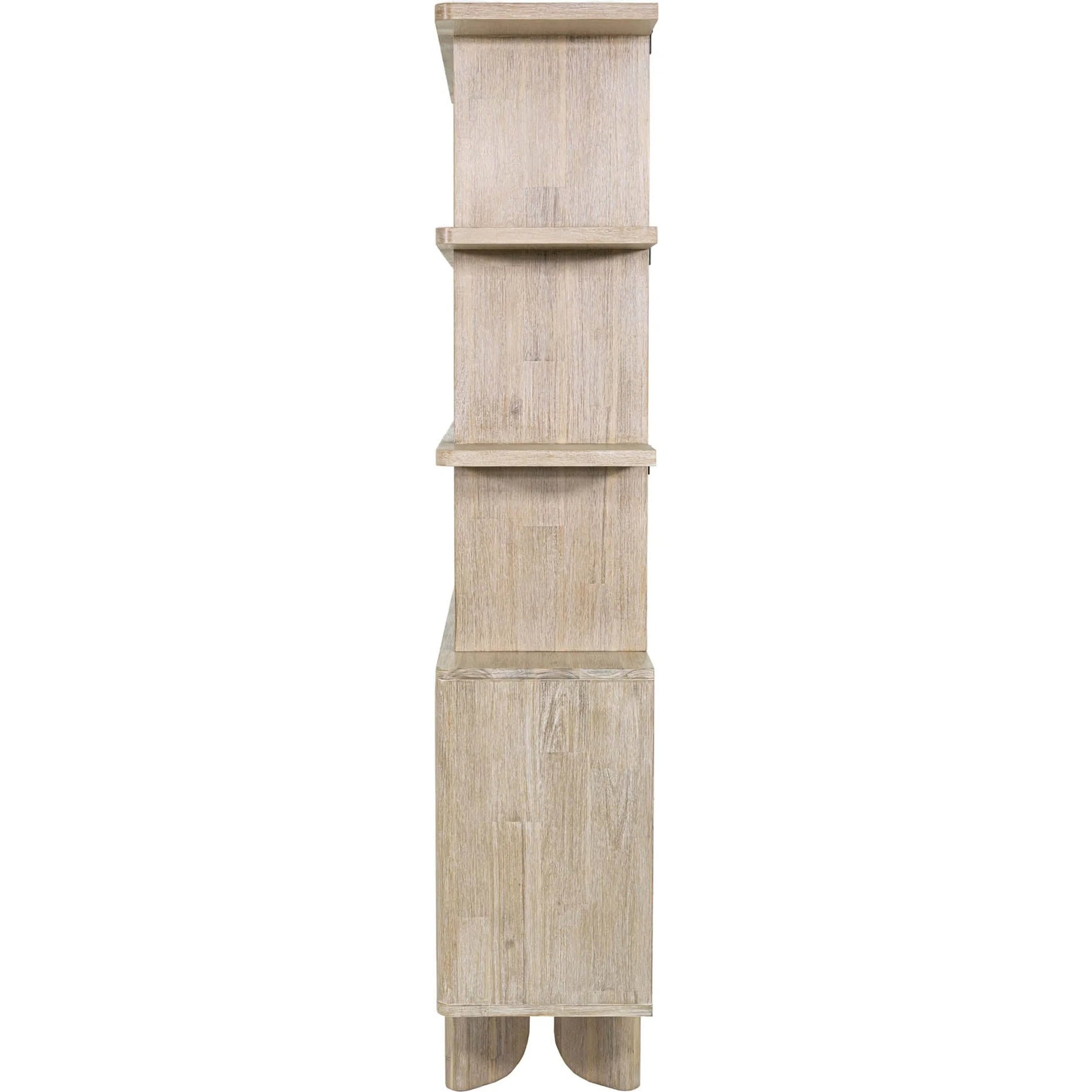 Haru Bookcase by LH Imports in beige and sand wash. Made from acacia, acacia veneer, mdf in a unique style.