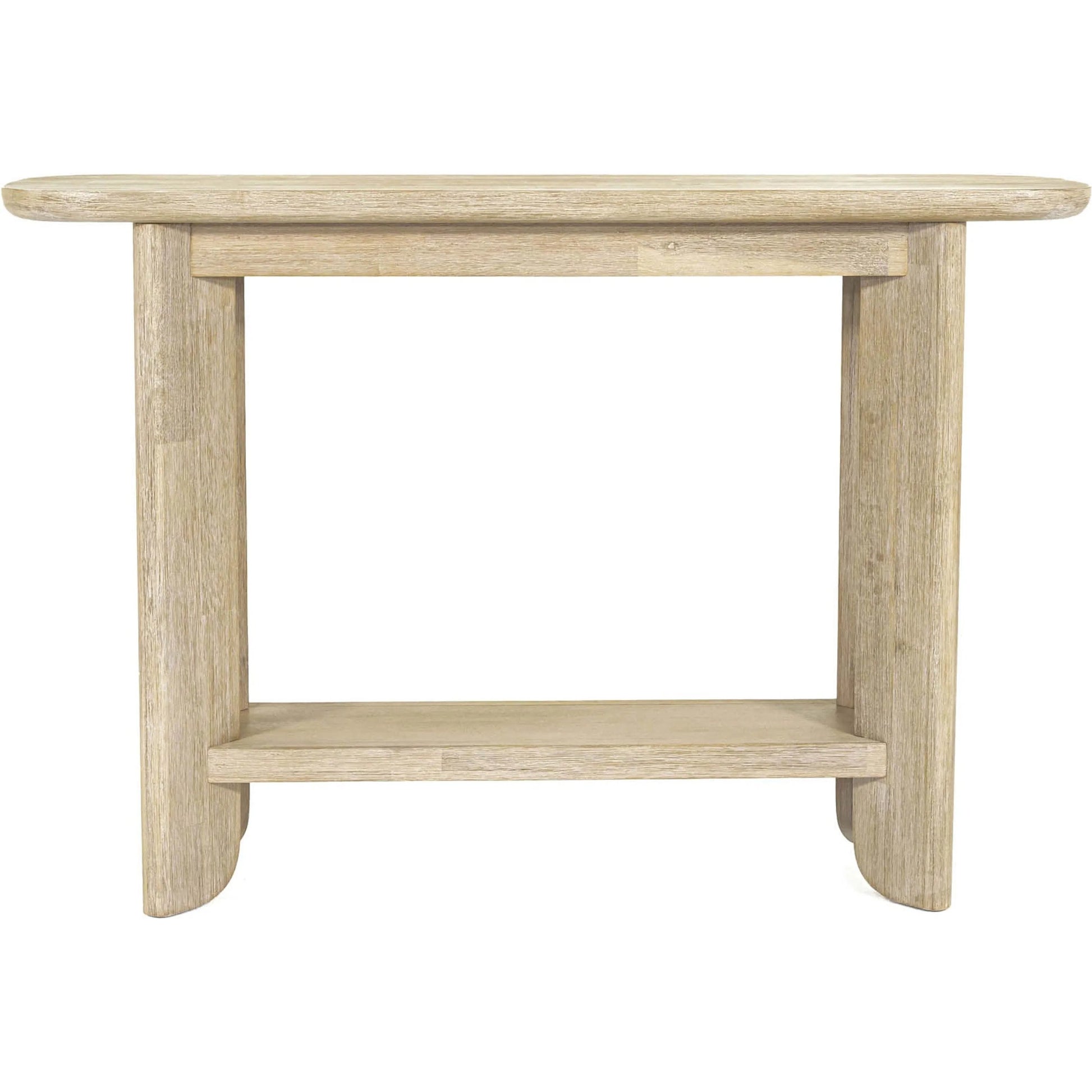 Haru Console by LH Imports in beige and sand wash. Made from acacia in a unique style.