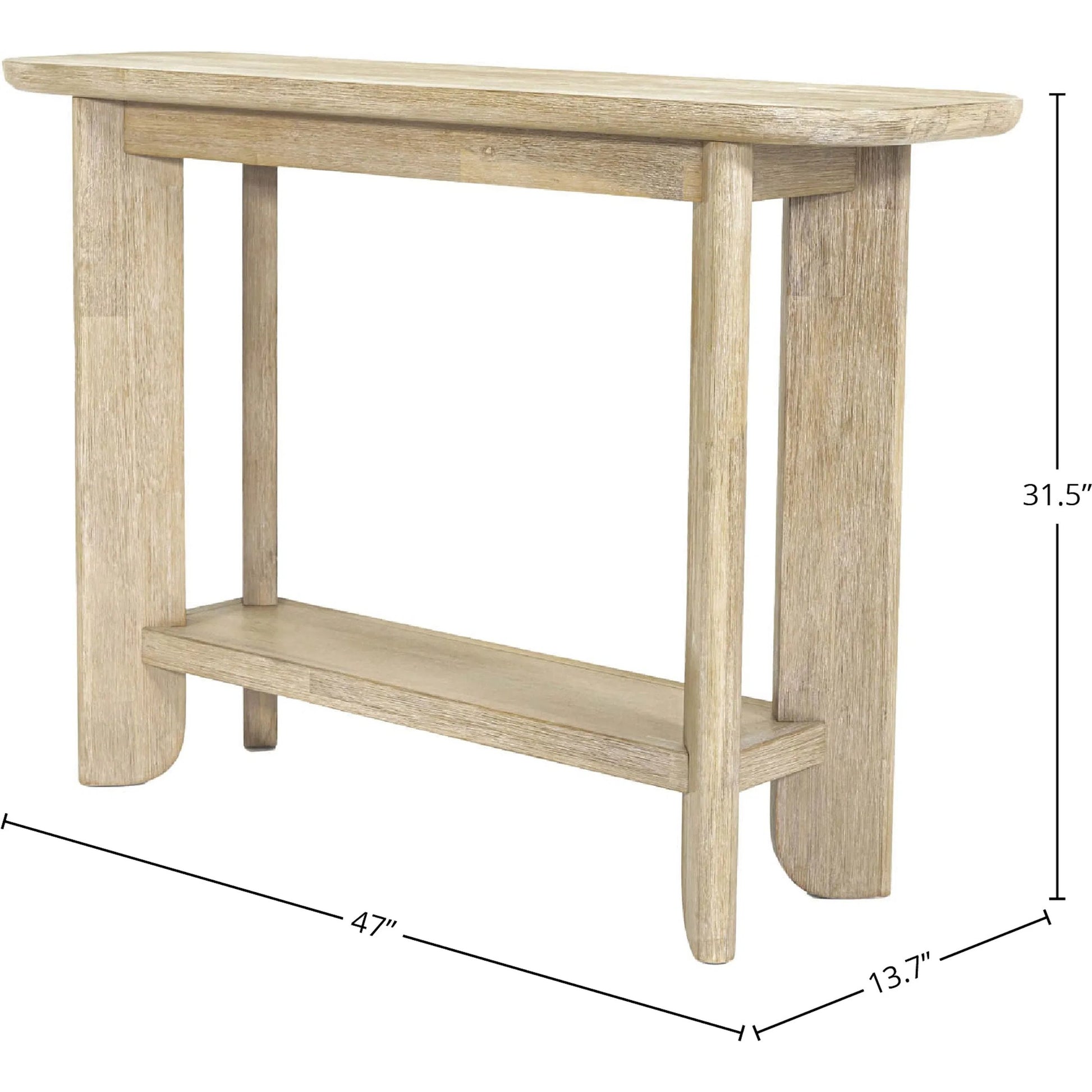 Haru Console by LH Imports in beige and sand wash. Made from acacia in a transitional style.
