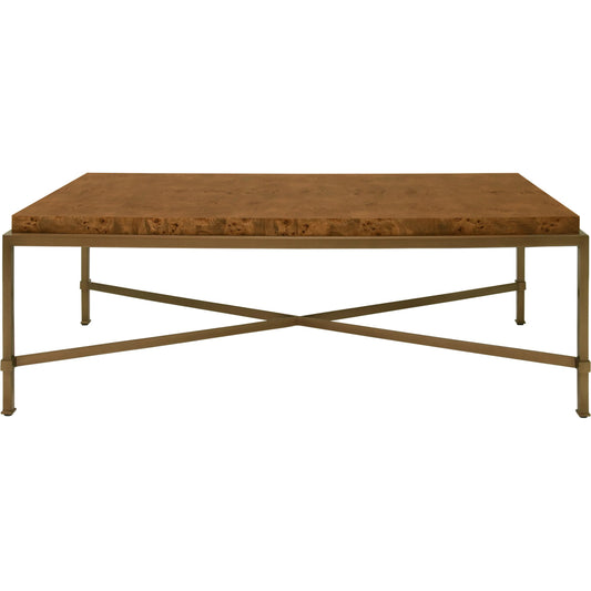 Hardwick Coffee Table by Worlds Away. Made from iron, brass, solid wood in a unique style.