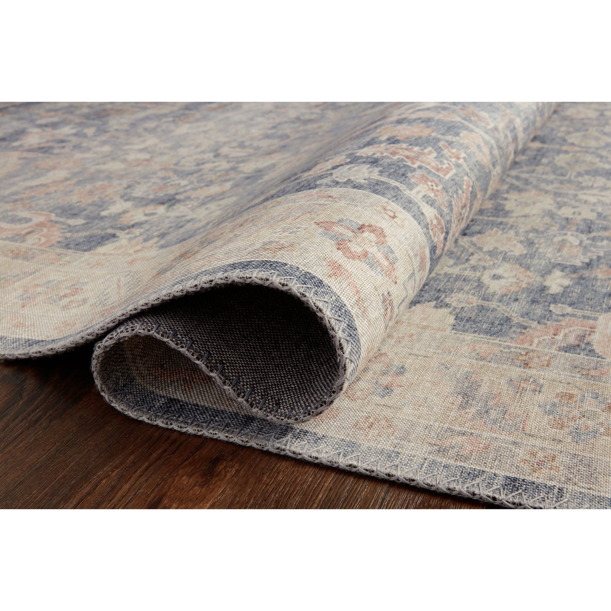 Hathaway HTH-02 Rug by Loloi in denim, multi. Made from 100% polyester in a transitional style.