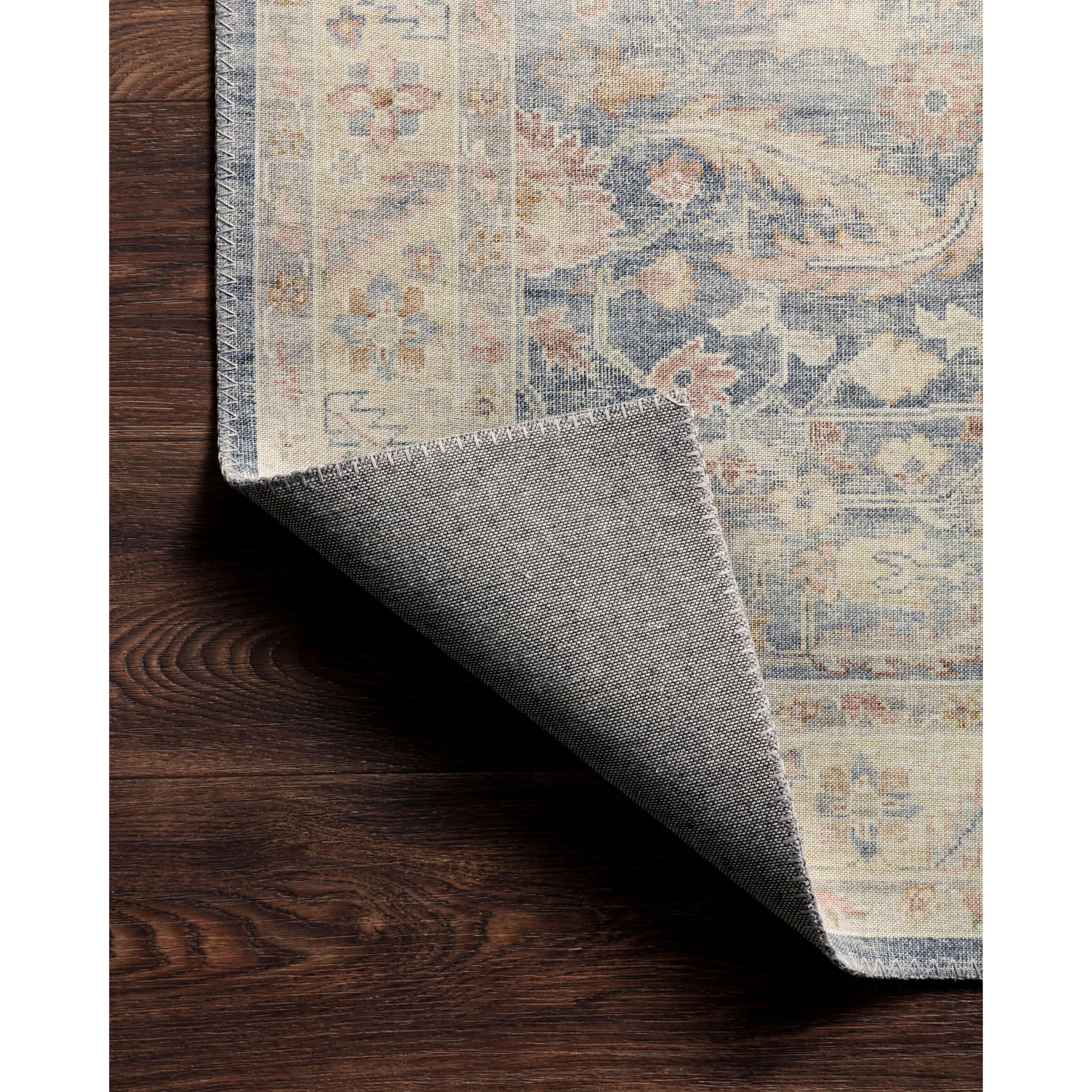 Hathaway HTH-02 Rug by Loloi in denim, multi. Made from 100% polyester in a transitional style.