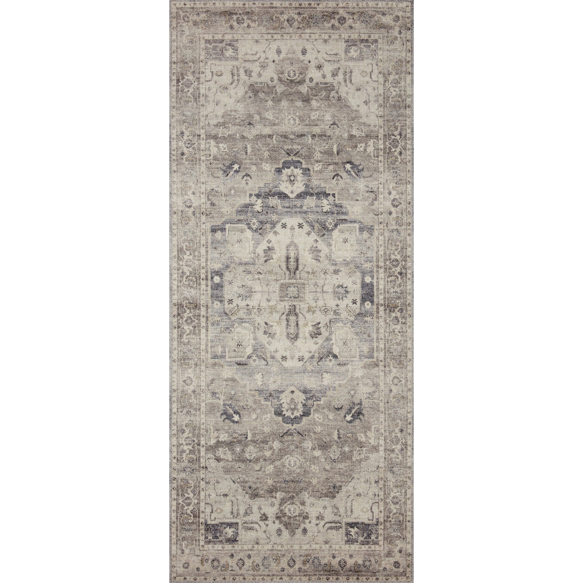 Hathaway HTH-05 Rug by Loloi in steel, ivory. Made from 100% polyester in a traditional style.