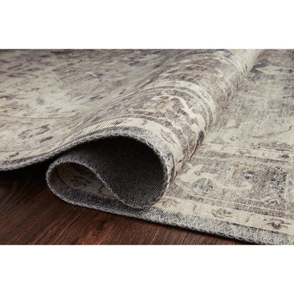 Hathaway HTH-05 Rug by Loloi in steel, ivory. Made from 100% polyester in a traditional style.