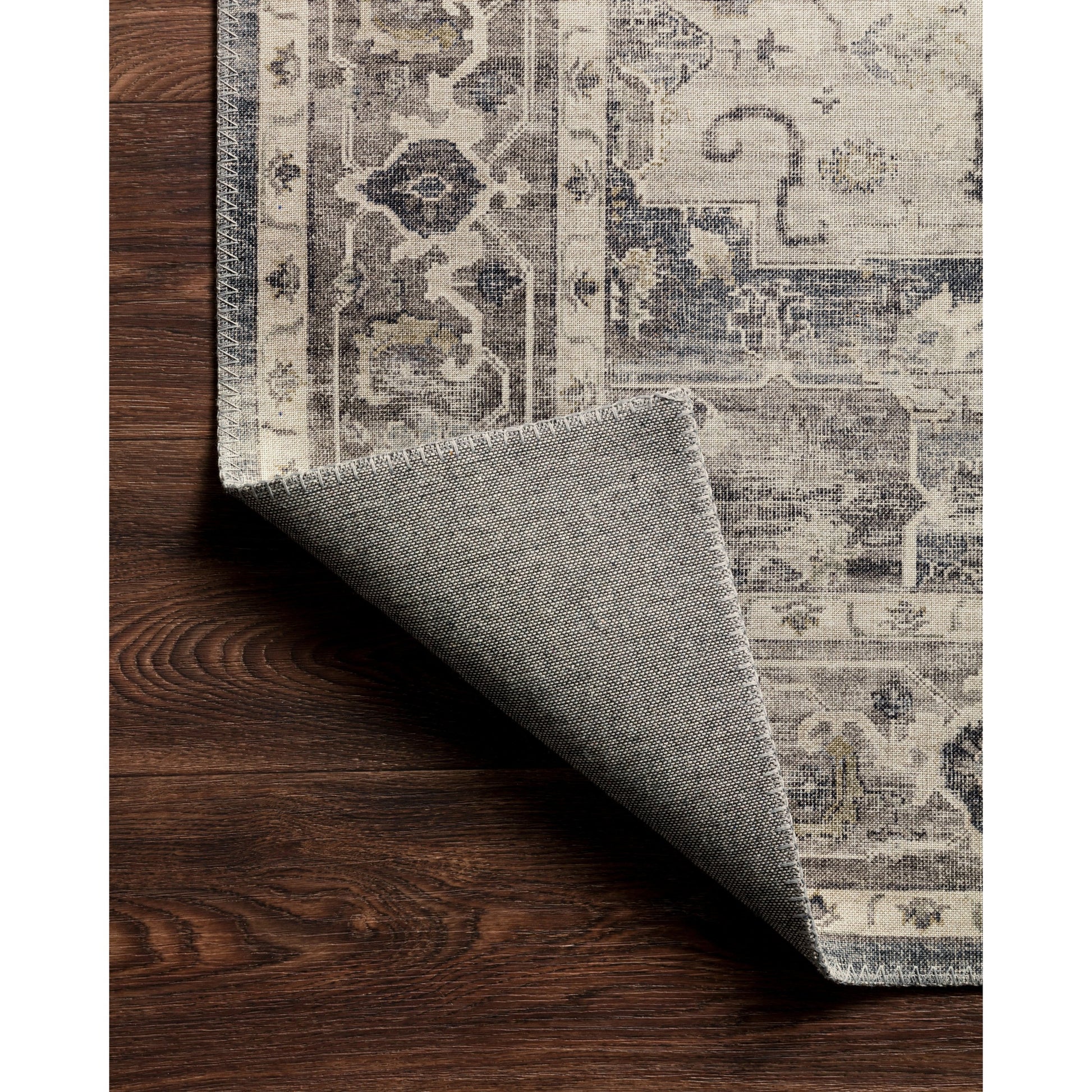 Hathaway HTH-05 Rug by Loloi in steel, ivory. Made from 100% polyester in a traditional style.