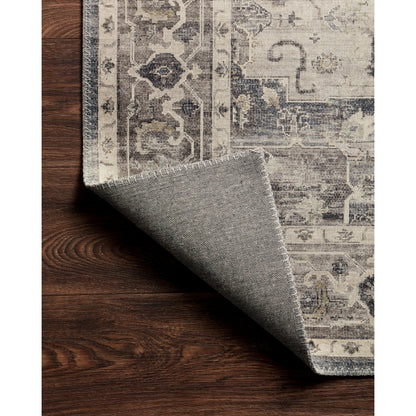 Hathaway HTH-05 Rug by Loloi in steel, ivory. Made from 100% polyester in a traditional style.