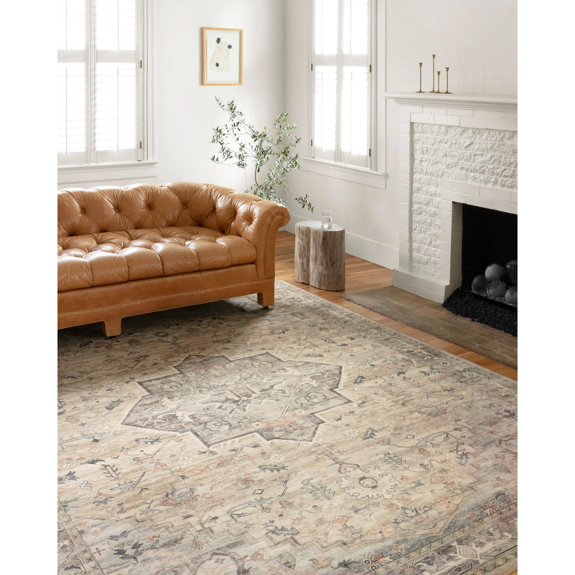 Hathaway HTH-07 Rug by Loloi in multi, ivory. Made from 100% polyester in a rustic style.