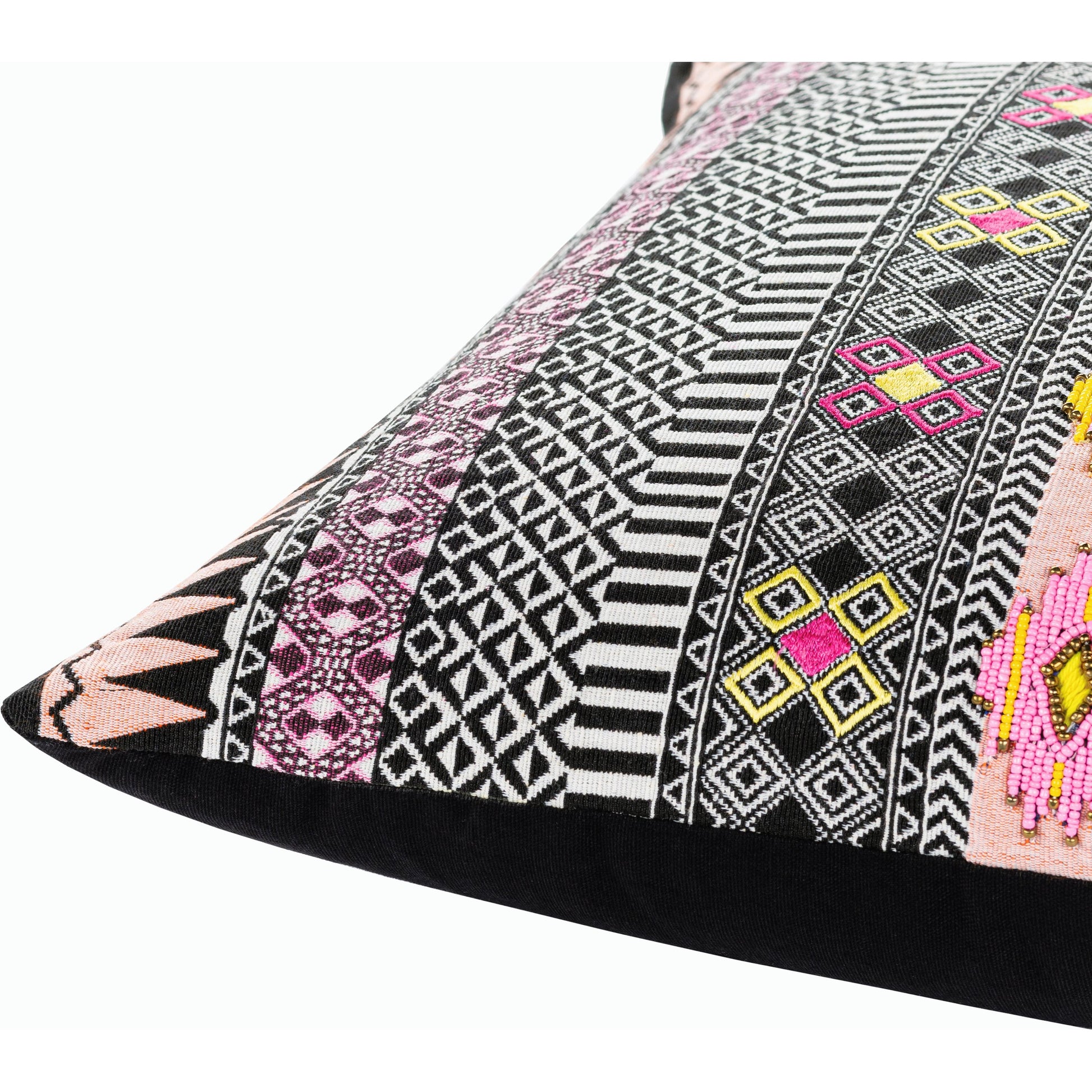 Haruki Pillow - 10482 by Surya in black, navy, lavender. Made from 60% cotton, 40% polyester, 100% cotton in a eclectic & global style.