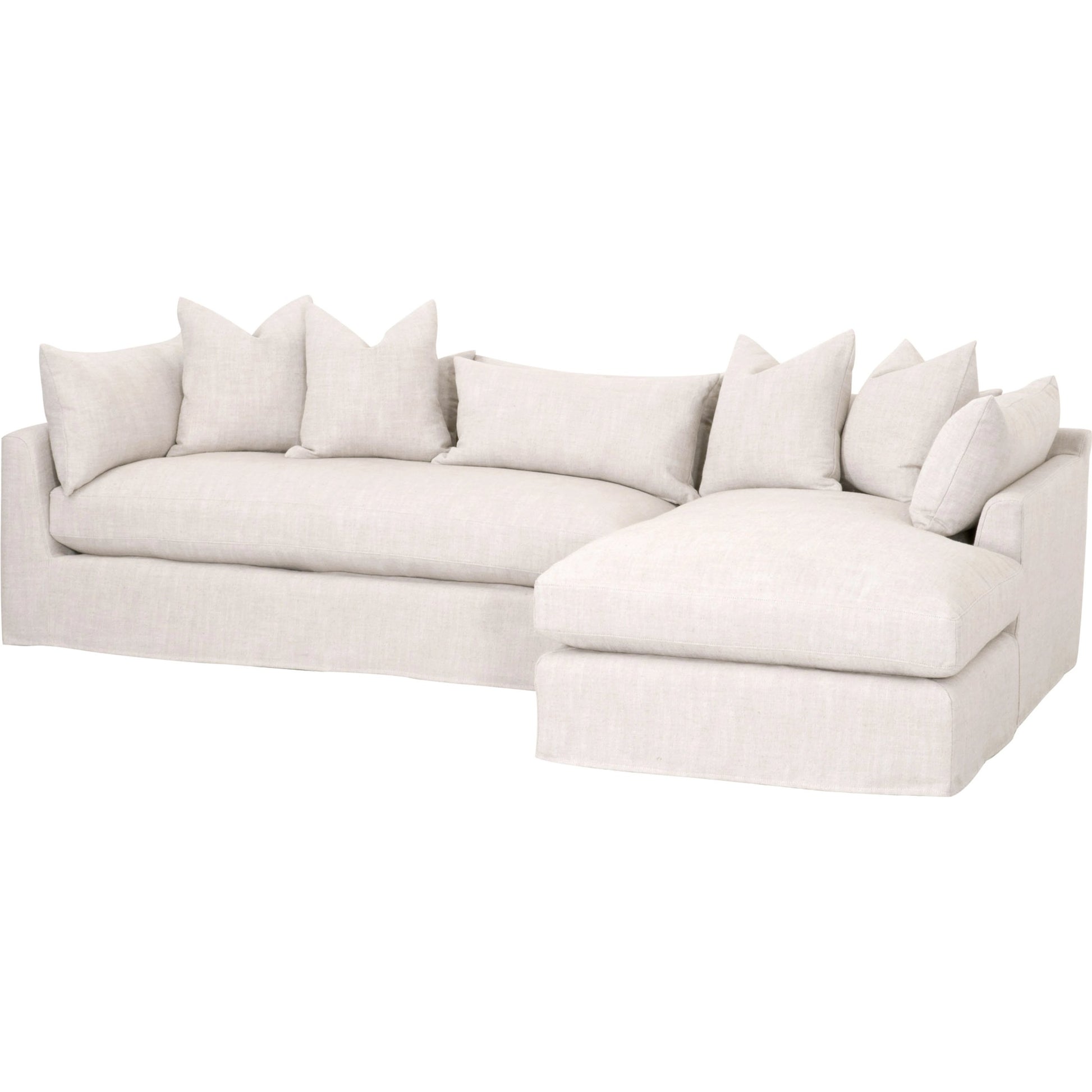 Haven Lounge Slipcover Sofa by Essentials For Living in bisque fabric, espresso. Made from unique in a modern style.