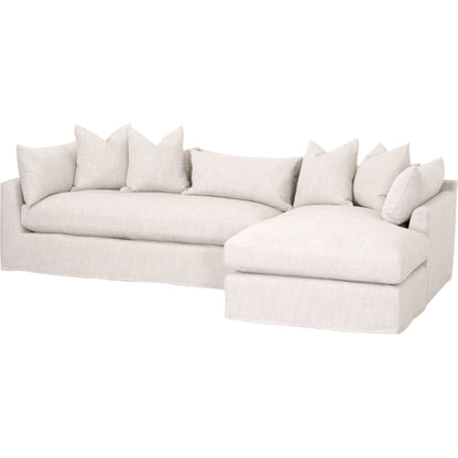 Haven Lounge Slipcover Sofa by Essentials For Living in bisque fabric, espresso. Made from unique in a modern style.