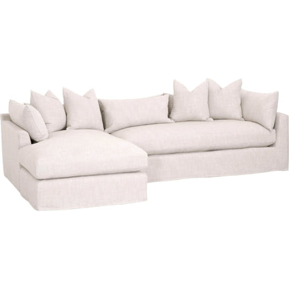 Haven Lounge Slipcover Sofa by Essentials For Living in bisque fabric, espresso. Made from unique in a modern style.