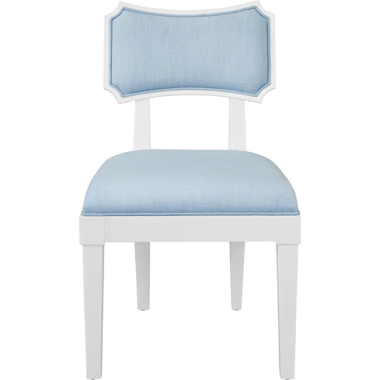 Hayden Bow Back Dining Chair by Worlds Away in matte white lacquer. Made from unique in a unique style.