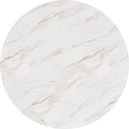 Verge Spot Table by A.R.T. Furniture in white, bronze metallic. Made from white marble top, resin base in a modern style.