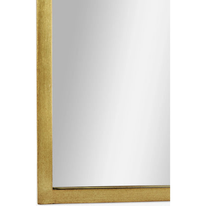 Luxe Curve Accent Mirror by Jonathan Charles in gold and gilded iron. Made from iron in a transitional style.